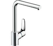 Hansgrohe Focus keukenkraan met rechte hoge uitloop chroom