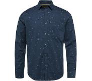 Pme Casual Overhemd Heren LM Blauw | Maat: M | 97% katoen, 3% elastaan