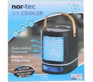 Nortec Nor-Tec AirCooler met Led-verlichting (6 kleuren) - Portable Luchtkoeler - Luchtbevochtiger - Diffuser - Koelen & Bevochten - Ventilator - 3 Snelheden - USB-aansluiting