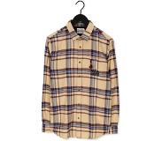 Scotch & Soda Casual overhemd Regular FIT Mid-Weight Brused Flannel Check Shirt Beige Heren | Maat L