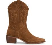 PS Poelman suede cowboylaarzen cognac Dames | Maat: 36