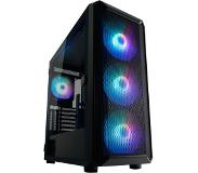 LC-Power Obsession Gaming PC Computer Behuizing - Dubbel Paneel Van Gehard Glas - Zwart - incl. 4x RGB fan - 1 x USB-C 3.2 - 2 x USB-A 2.0