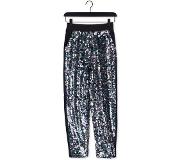 Scotch & Soda Pantalon Piece Sequin High-Rise Pants Zilver Dames | Maat M