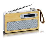 Lenco PDR-040BAMBOO WH DAB+/FM Radio Met Bluetooth Bamboo Wit