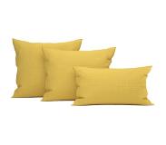 Heckett & Lane Wafel Kussensloop Katoen - curry yellow 80x80cm