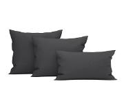 Heckett & Lane Wafel Kussensloop Katoen - dark gull grey 80x80cm