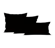 Heckett & Lane Wafel Kussensloop Katoen - deep black 80x80cm