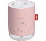 H2O Aroma Diffuser Luchtbevochtiger - Roze - 500 ML Vernevelaar - Incl Etherische Olie en Ebook - Met 5 Extra Filters