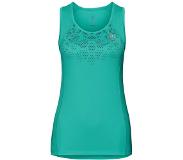 Odlo Fietsshirt Odlo Womens Singlet Sella Pool Green Placed Print-XS