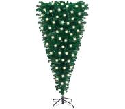 vidaXL Kunstkerstboom ondersteboven met LED's 120 cm groen