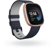 Fitbit Versa 3/Versa 4/Sense/Sense 2 Vegan Leer Bandje Indigo L