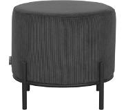 Label51 Poef Troy - Antraciet - Ribcord - L (Antraciet, 46x46x41cm)
