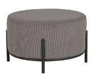 Label51 Poef Troy - Grijs - Ribcord - XL (Grijs, 57x57x34cm)