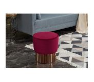 Atelier Del Sofa | Poef Living velvet fluweel rood 38x40x38 cm poefs | NADUVI