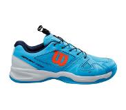 Wilson Tennisschoen Wilson Junior Rush Pro QL Carpet Bonnie Blue White Tangerine Tango-Schoenmaat 33 (UK 1)