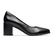 Clarks - Dames - Freva55 Court - D - 2 - black leather - maat 5,5