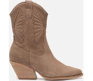 Shoecolate Western cowboylaarzen taupe Nubuck Maat 41