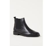 Dune London Quest chelsea boot van leer met brogue details