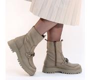 PS Poelman Damesboot Beige | Maat: 38