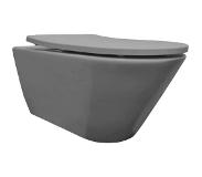 Mueller Stori randloos toilet met softclose zitting mat grijs