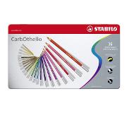 Stabilo CarbOthello - Kalkpastel Kleurpotloden - Metalen Etui Met 36 Kleuren