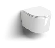 Clou InBe 1 wandtoilet, met toiletzitting, versie 48 cm, wit ker.