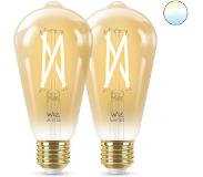 Wiz Smart Filament lamp Edison 2-pack - Warm tot Koelwit Licht - E27
