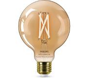 Signify Slimme Ledfilamentlamp G95 Amber E27 7w: