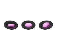 Philips Centura inbouwspot White and Color rond Zwart 3-pack