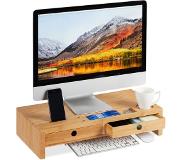 Relaxdays Monitorständer mit 2 Schubladen