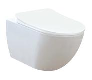 Creavit Wandcloset Creavit Freedom Randloos Met Bidet Mat Wit (Exclusief zitting)