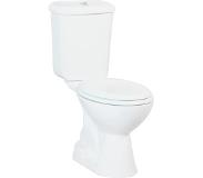 Creavit Pita S-Trap Duoblok Toilet Met RVS Sproeier (Bidet) Wit