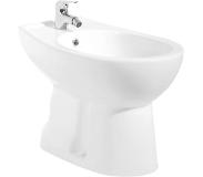 SaniGoods Mida staand bidet met overloop en kraangat wit