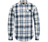 Pme Casual overhemd Long Sleeve Shirt CTN Twill Check Blauw Heren | Maat L