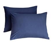 Y-NOT - Kussensloop Set (per paar) - Katoen - 60x70 - Navy