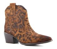 TwoDay leren western laarsjes met panterprint maat 38