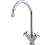 Klea Qross Keukenkraan 2 Knops Chroom