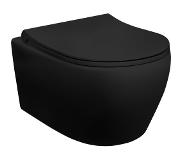 Klea Wandclosetpot Randloos Mat Zwart