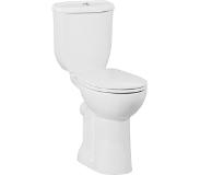 Klea Mindervaliden Duoblok Toiletpot Diepspoel Met Sproeier (Bidet) PK Uitgang Wit