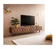 DELIFE Tv-meubel Fevo 200 cm acacia bruin 4 deuren L-poot