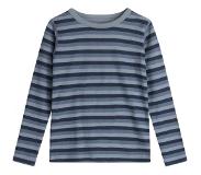 Hust&Claire - Kid's Abba Nightwear - Merino-ondergoed 92, blauw/grijs
