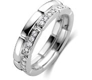 Ti sento zilveren ring met zirkonia 12271zi-54