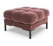 Cosmopolitan Design | Poef Bali velvet fluweel roze 60x41x60 cm poefs | NADUVI