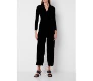 Whistles Zip Front straight fit jumpsuit van fluweel met V-hals
