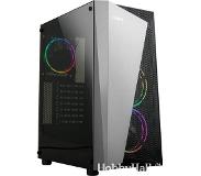 Zalman s4 Plus - midi tower case - incl. 2 ventilatoren - volledig acryl zijpaneel