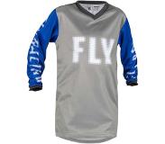 Fly F-16 Grey / Blue Kids Long Sleeve Jersey