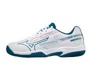 Mizuno Tennisschoen Mizuno Kids Exceed Star Jr. CC White Moroccan Blue Turquoise-Schoenmaat 34,5
