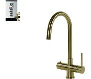 Selsiuz 3-in-1 kokend water kraan rond met combi extra boiler goud