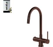 Selsiuz 3-in-1 kokend water kraan rond met combi extra boiler koper