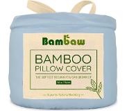 Bambaw Bamboe Kussenslopen | 2 stuks | Eco Kussensloop 50cm bij 75cm | Lichtblauw | Luxe Bamboe Beddengoed | Hypoallergeen Kussenslopen | Puur Bamboe viscose rayon Kussensloop | Ultra-ademende Stof | Bambaw